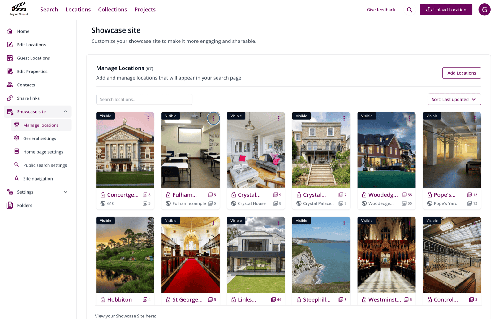 screenshot of faster controls for managing your public locations