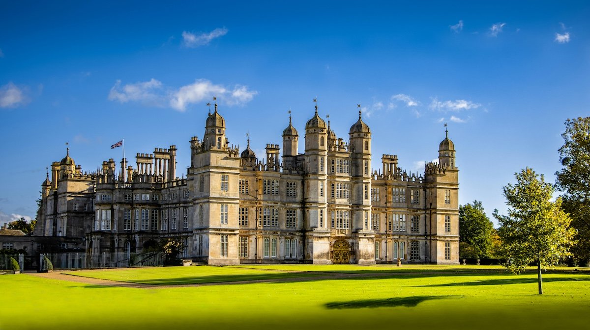 The crown filming location - Burghley House, Lincolnshire