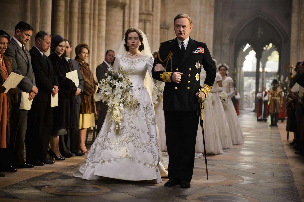 still from the Crown of Ely Cathedral replicating Westminster Abby for royal wedding