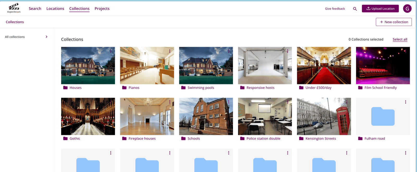 Organise your locations with Collections and Projects